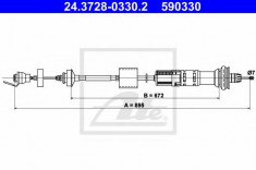 Cablu ambreiaj CITROEN XSARA PICASSO 1.6 - ATE 24.3728-0330.2 foto