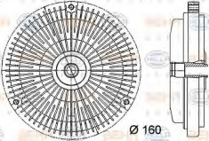 Cupla, ventilator radiator MERCEDES-BENZ C-CLASS limuzina C 280 - BEHR HELLA SERVICE 8MV 376 732-001 foto