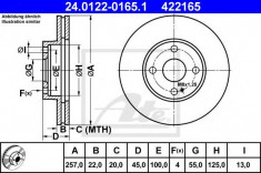 Disc frana MAZDA 323 IV 1.8 16V - ATE 24.0122-0165.1 foto