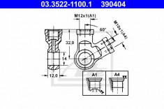 Conector, conducte metal - ATE 03.3522-1100.1 foto