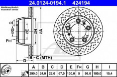 Disc frana PORSCHE BOXSTER S - ATE 24.0124-0194.1 foto