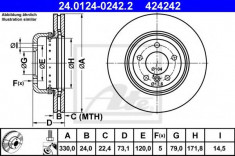 Disc frana BMW Z4 sDrive 28 i - ATE 24.0124-0242.2 foto