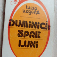 LUCIA NEGOITA - DUMINICA SPRE LUNI (POEME) [ed. princeps 1980/coperta DONE STAN]