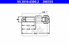 Surub/supapa aerisire - ATE 03.3518-0300.2 foto