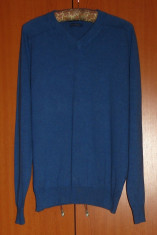 Pulover JOHANN KONEN, Cotton/Cashmere, Albastru, Marime M/L foto