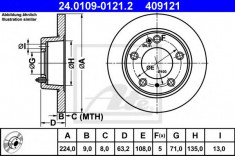 Disc frana CITROEN XM 2.1 TD 12V - ATE 24.0109-0121.2 foto