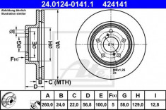 Disc frana SUBARU LIBERTY I 1800 4WD - ATE 24.0124-0141.1 foto