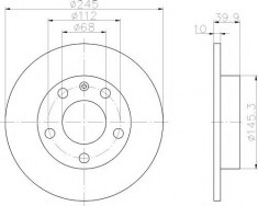 Disc frana - TEXTAR 92106200 foto