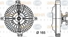 Cupla, ventilator radiator MERCEDES-BENZ S-CLASS limuzina 350 SE,SEL - BEHR HELLA SERVICE 8MV 376 733-051 foto