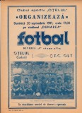 Program meci fotbal OTELUL GALATI - FC OLT 20.09.1987