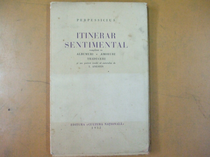 Perpessicius Itinerar sentimental 1932 portret Anestin poezii amoruri 028