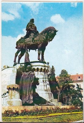 bnk cp Cluj Napoca - Statuia lui Matei Corvin - necirculata foto