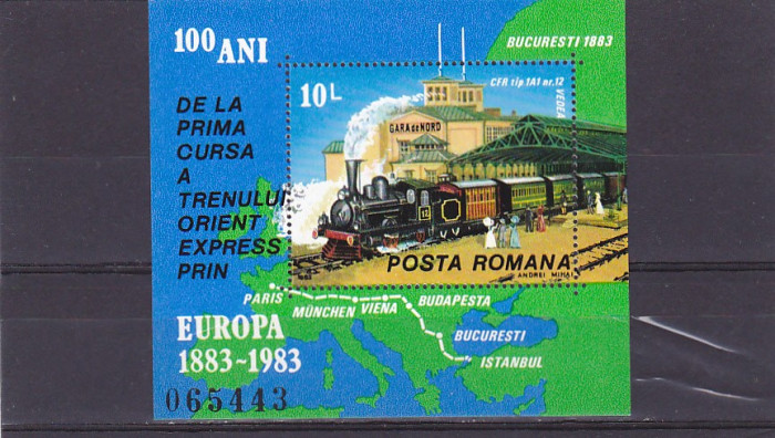 100 ani Orientexpres ,nr lista 1090, Romania .