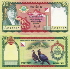 NEPAL 50 rupees 2005 UNC!!! foto