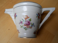 Serviciu de ceai/cafea din portelan Limoges, decor floral, in relief,25 piese foto