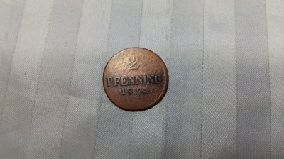 2 PFENNING 1823 - BAVARIA - MAXIMILIAN - RAR foto