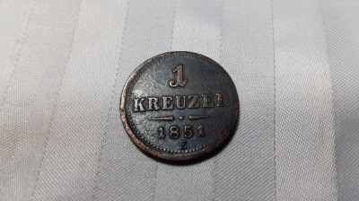 1 KREUZER 1851 E - STARE BUNA foto