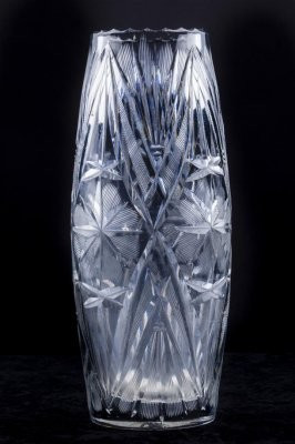 Vaza din cristal (8) , h x di : 20,5 x 6 cm foto