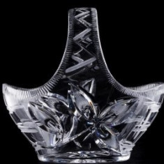 Bomboniera din cristal , L x l x h : 16 x 12 x 17 cm