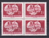 Ungaria 1957 congres Leipzig MI 1580 bloc de 4 MNH w35, Nestampilat