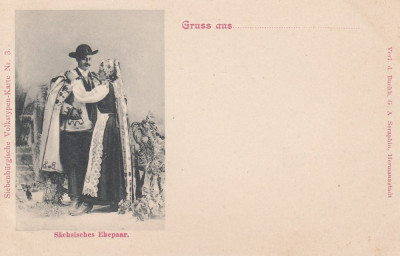 PERECHE SASI IN COSTUME TRADITIONALE SASESTI CLASICA ED G.A.SERAPHIM SIBIU foto