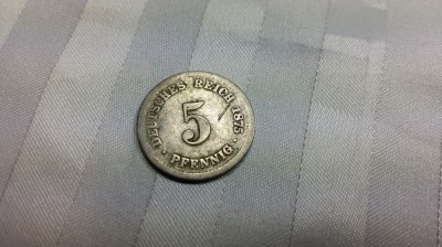 5 PFENNIG 1875 B - GERMANIA foto