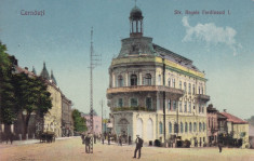 BUCOVINA , CERNAUTI , STRADA REGELE FERDINAND I , CIRCULATA 1928 foto