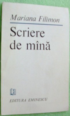 MARIANA FILIMON - SCRIERE DE MANA (VERSURI, 1983) [dedicatie / autograf] foto