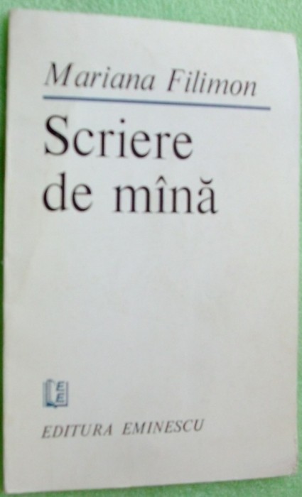 MARIANA FILIMON - SCRIERE DE MANA (VERSURI, 1983) [dedicatie / autograf]