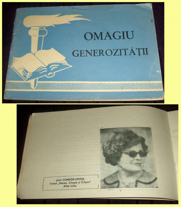 OMAGIU generozitatii - Album ilustrat cu directorii liceelor din jud. Alba 1972