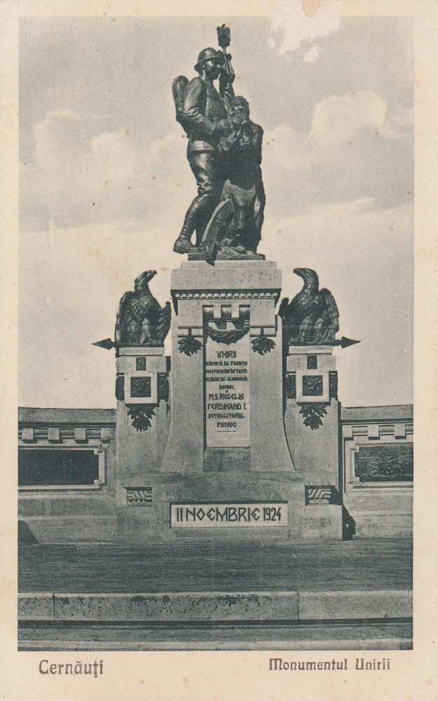BUCOVINA , CERNAUTI , MONUMENTUL UNIRII 11 NOIEMBRIE 1924 | arhiva Okazii.ro