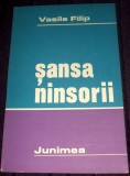Vasile Filip - Sansa ninsorii (1988), poezii, princeps