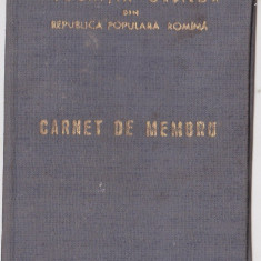 Carnet de Membru Asociatia Orbilor din RPR