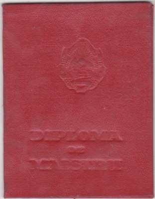 Diploma de Maistru foto