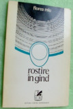 FLOREA MIU - ROSTIRE IN GAND (VERSURI, 1974/tiraj 500 ex.) [dedicatie/autograf]