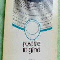 FLOREA MIU - ROSTIRE IN GAND (VERSURI, 1974/tiraj 500 ex.) [dedicatie/autograf]