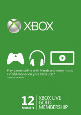 Xbox Live Gold 12 months (COD ACTIVARE XBOX) foto