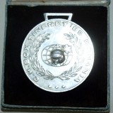 PLACHETA / MEDALIE CAMPIONATUL MONDIAL DE BOX TINERET - 1985