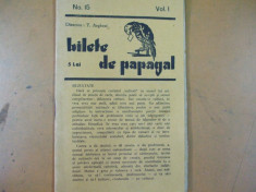 Bilete de papagal 1928 seria I nr. 15 Arghezi Carol I Iorga Cella Delavrancea foto