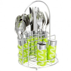 Set de tacamuri din inox Esmeyer 27 piese verde Seria Candy foto