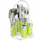 Set de tacamuri din inox Esmeyer 27 piese verde Seria Candy