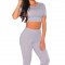 E476-18 Compleu sport - top si pantaloni treisfert