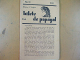 Bilete de papagal 1937 seria I nr. 18 Arghezi Carol II Valcov, Alta editura