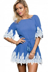 R473-411 Rochie casual evazata, cu spatele decupat foto