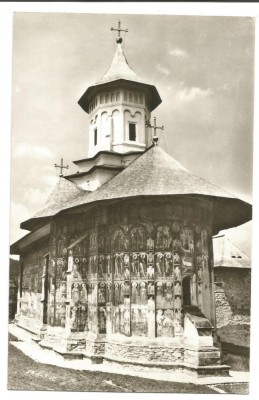 @carte postala(ilustrata) -SUCEAVA-Biserica Manastirii Vatra Moldovitei foto