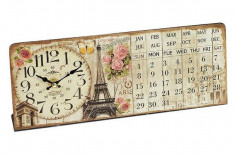 Ceas de masa cu calendar Paris foto