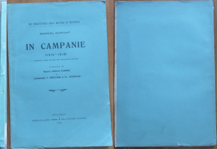 Dupont , In campanie ,1914 - 15 , impresiile unui ofiter de cavalerie , 1916