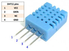 Senzor DHT11 temperatura si umiditate Raspberry pi arduino avr foto