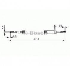 Cablu, frana de parcare MERCEDES-BENZ SL R129 PRODUCATOR BOSCH 1 987 477 814 foto