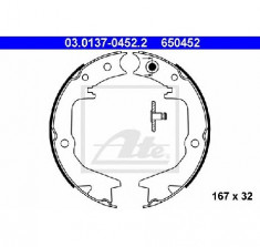 Set saboti frana, frana de mana MITSUBISHI GALANT Mk V limuzina E5 A E7 A E8 A PRODUCATOR ATE 03.0137-0452.2 foto